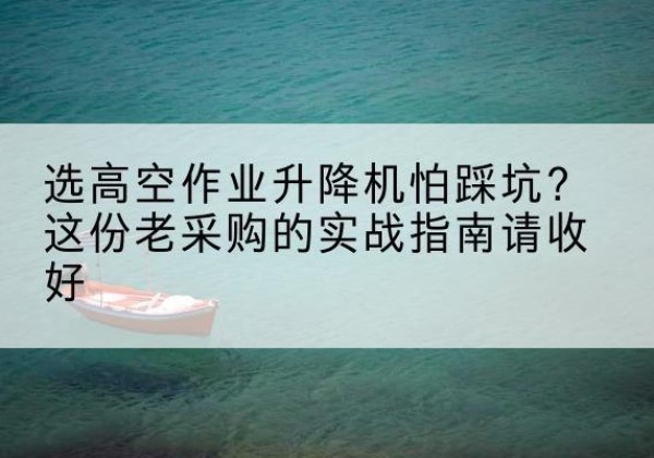 港口高空作业升降机厂家推荐-选高空作业升降机怕踩坑？这份老采购的实战指南请收好